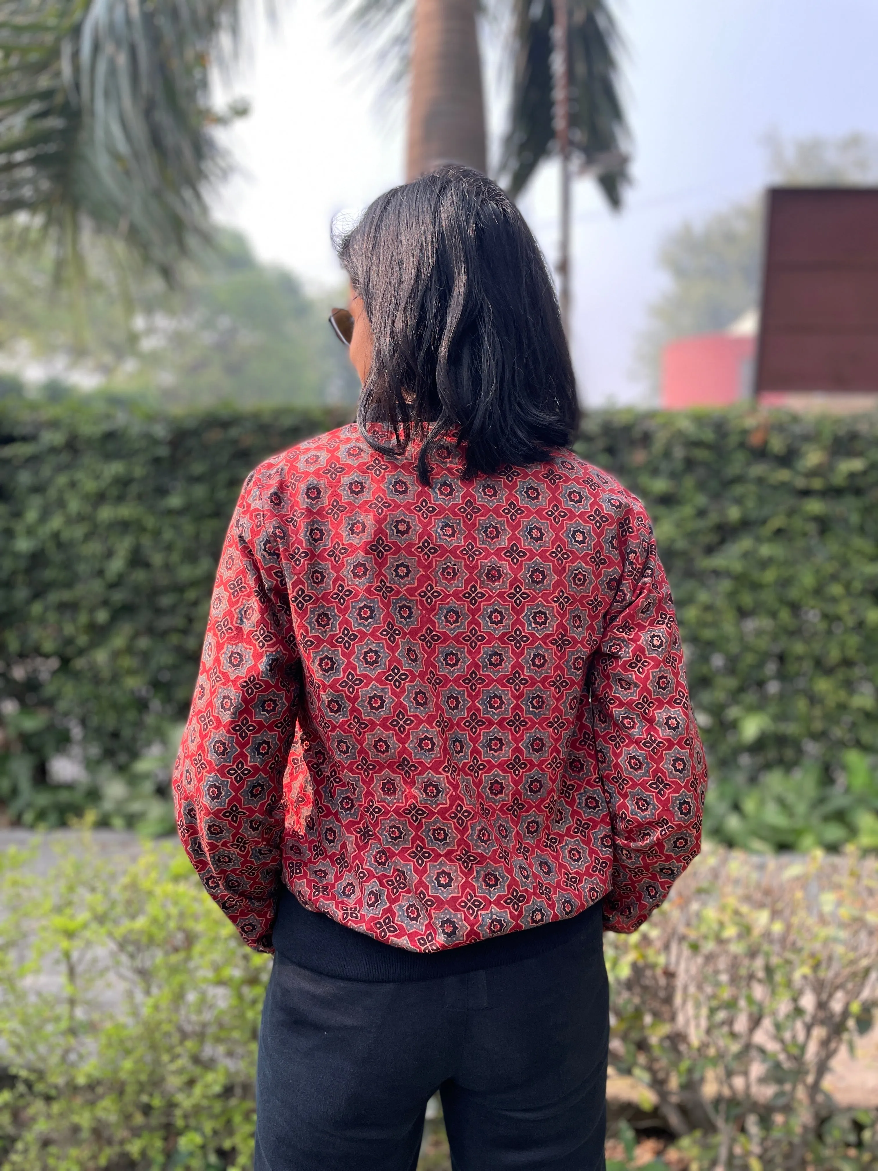 Ajrakh Bomber Jacket (Made to order)