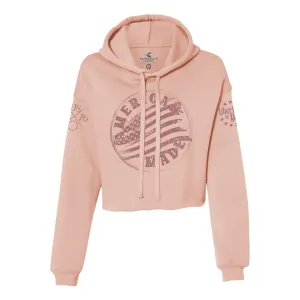 American Made Ladies USMC Crop Hoodie