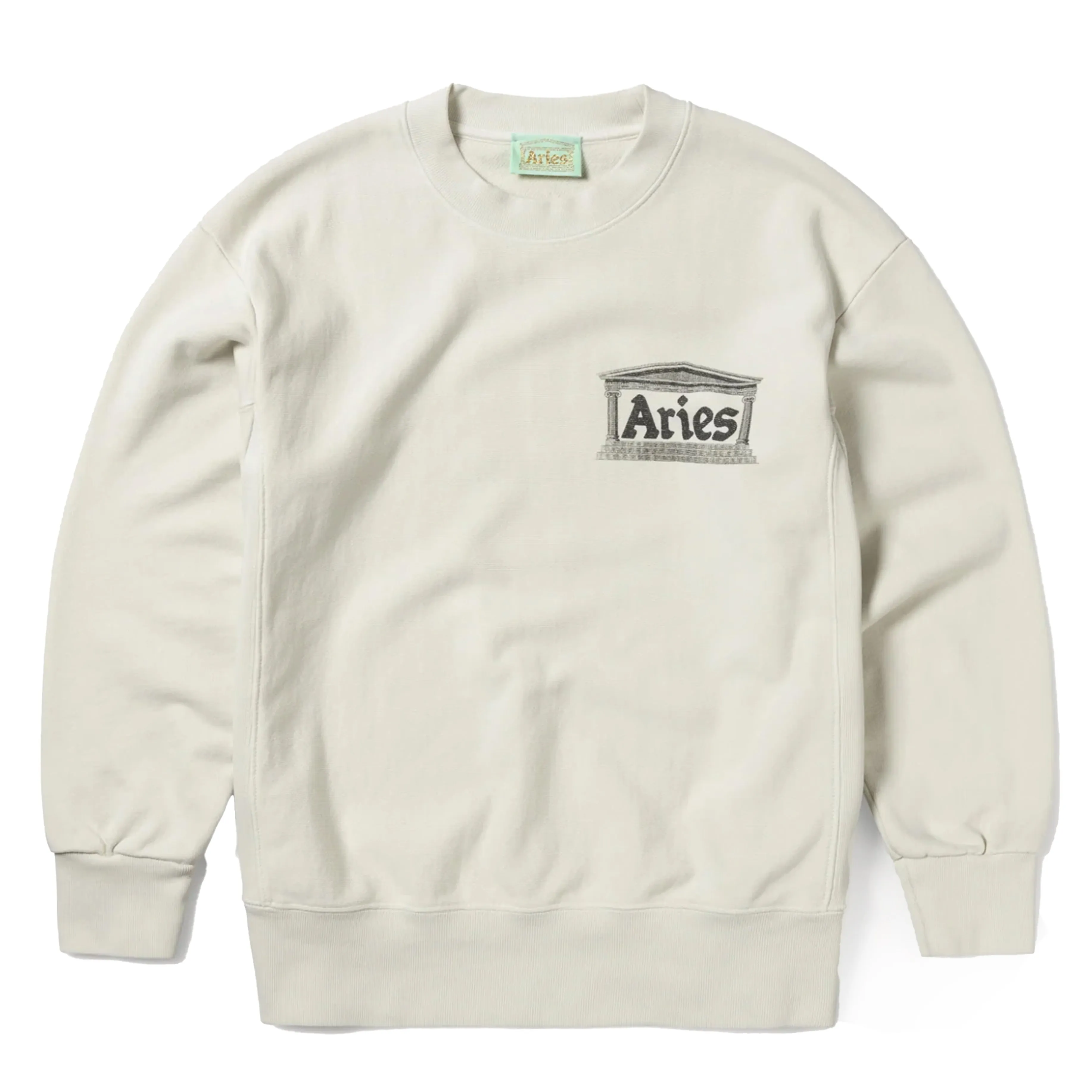 Aries Womens Premium Aged Temple Sweatshirt Off White