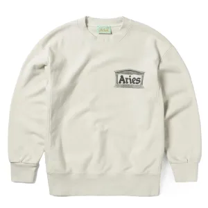 Aries Womens Premium Aged Temple Sweatshirt Off White