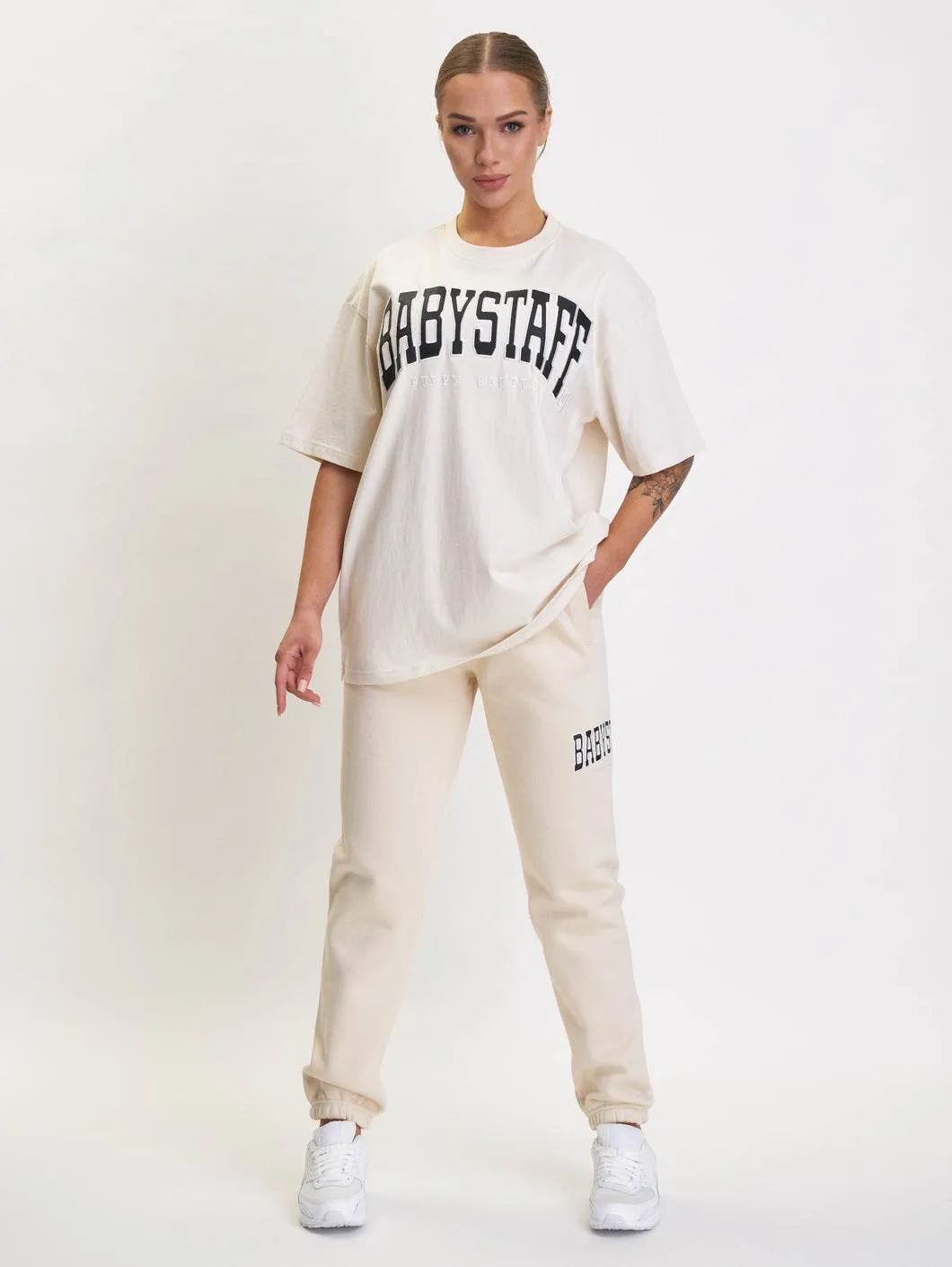 Babystaff College Oversize T-Shirt Cream