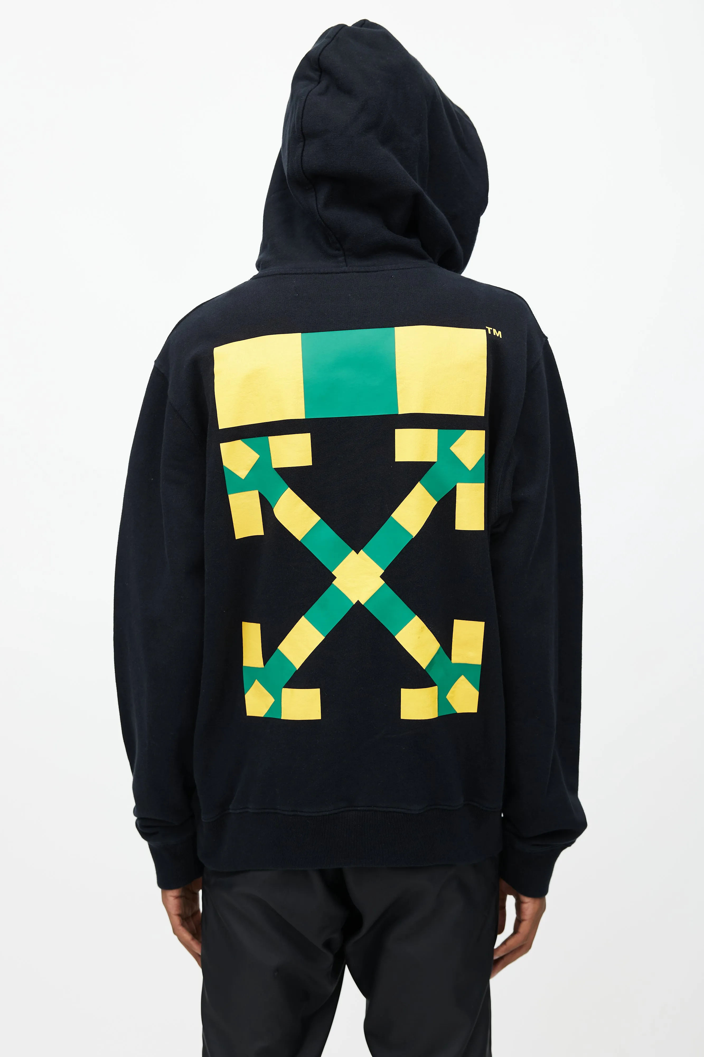 Black & Multi Logo Hoodie