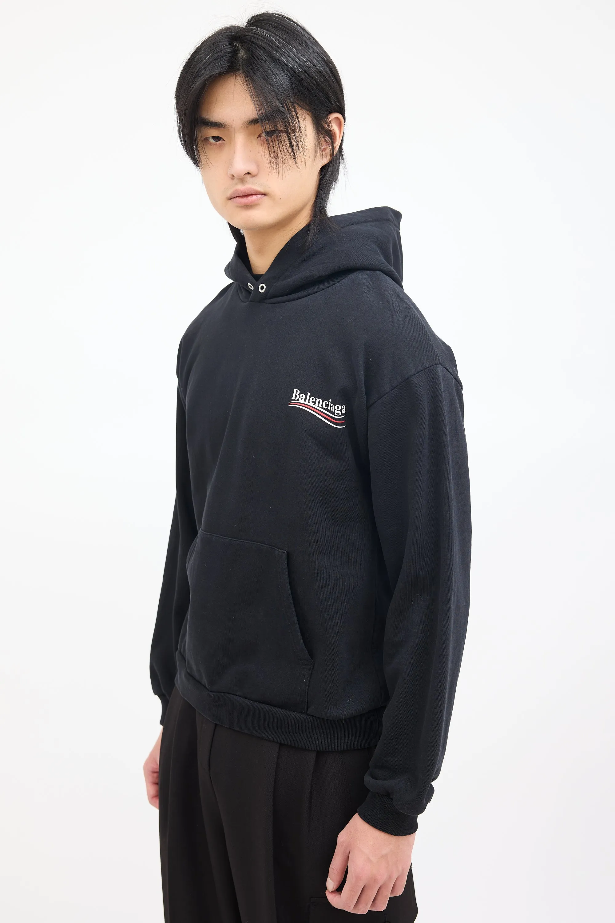 Black Campaign Logo Hoodie