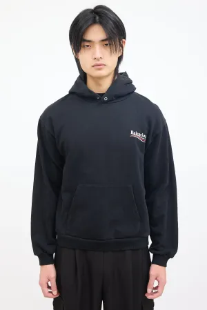 Black Campaign Logo Hoodie