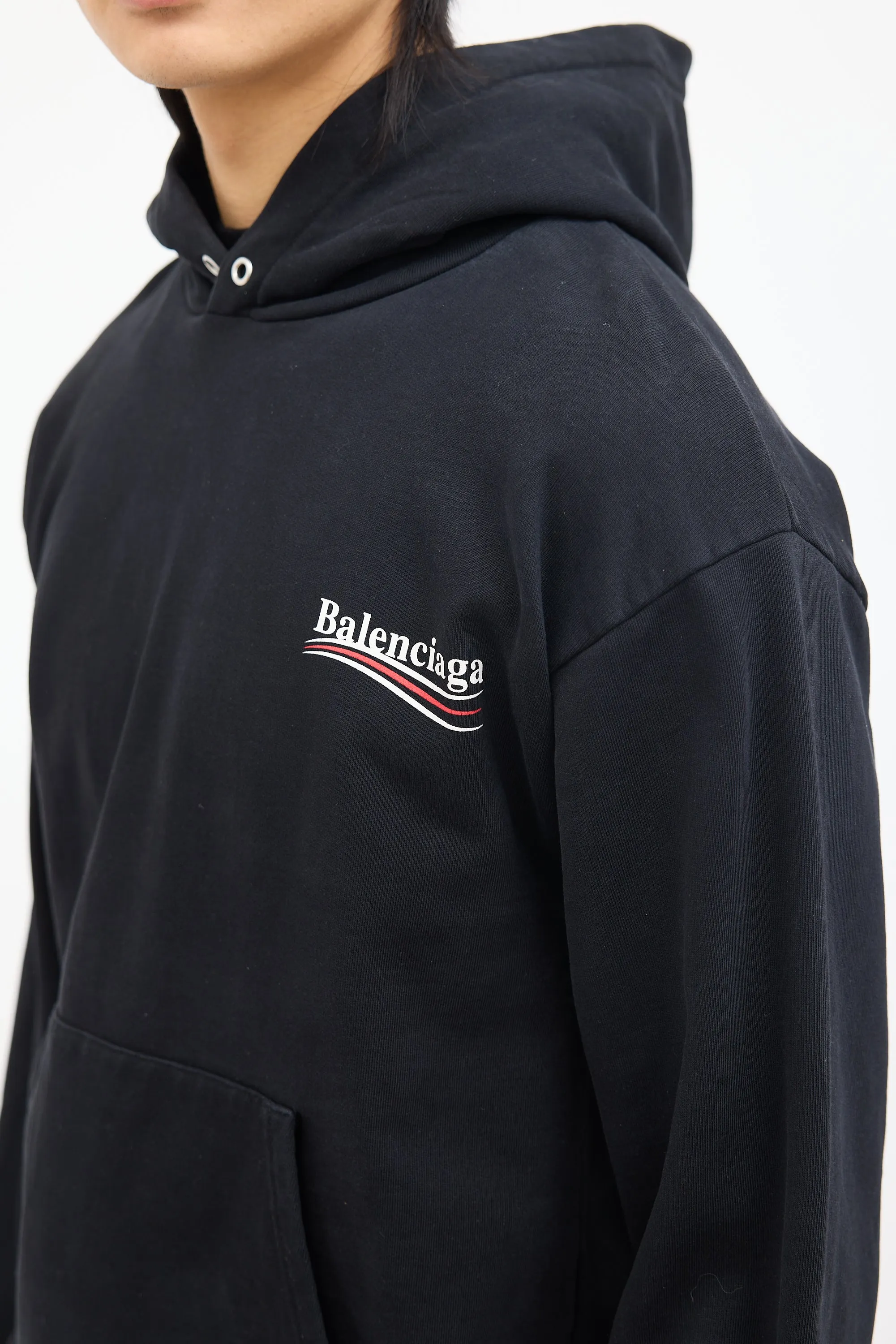 Black Campaign Logo Hoodie