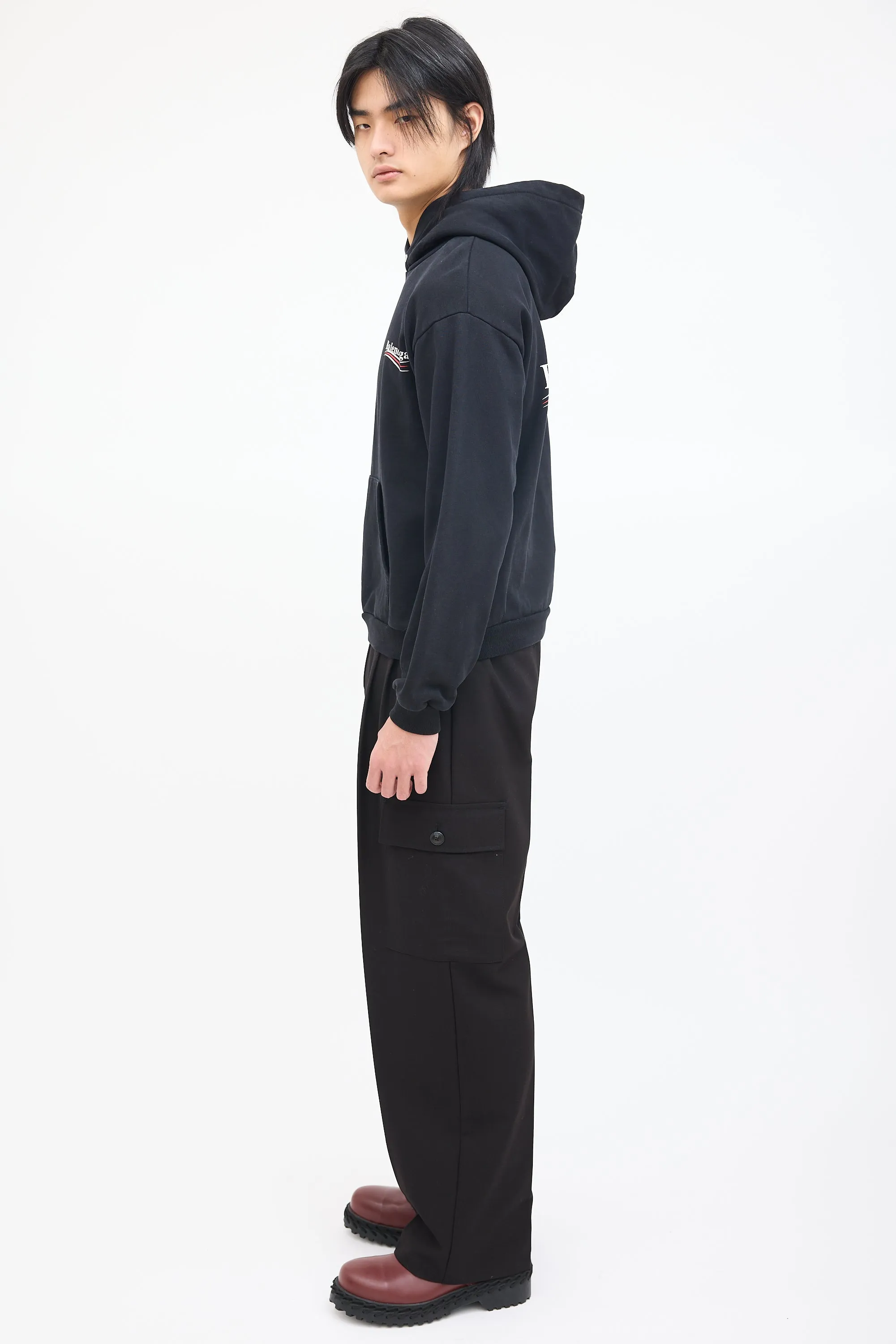 Black Campaign Logo Hoodie