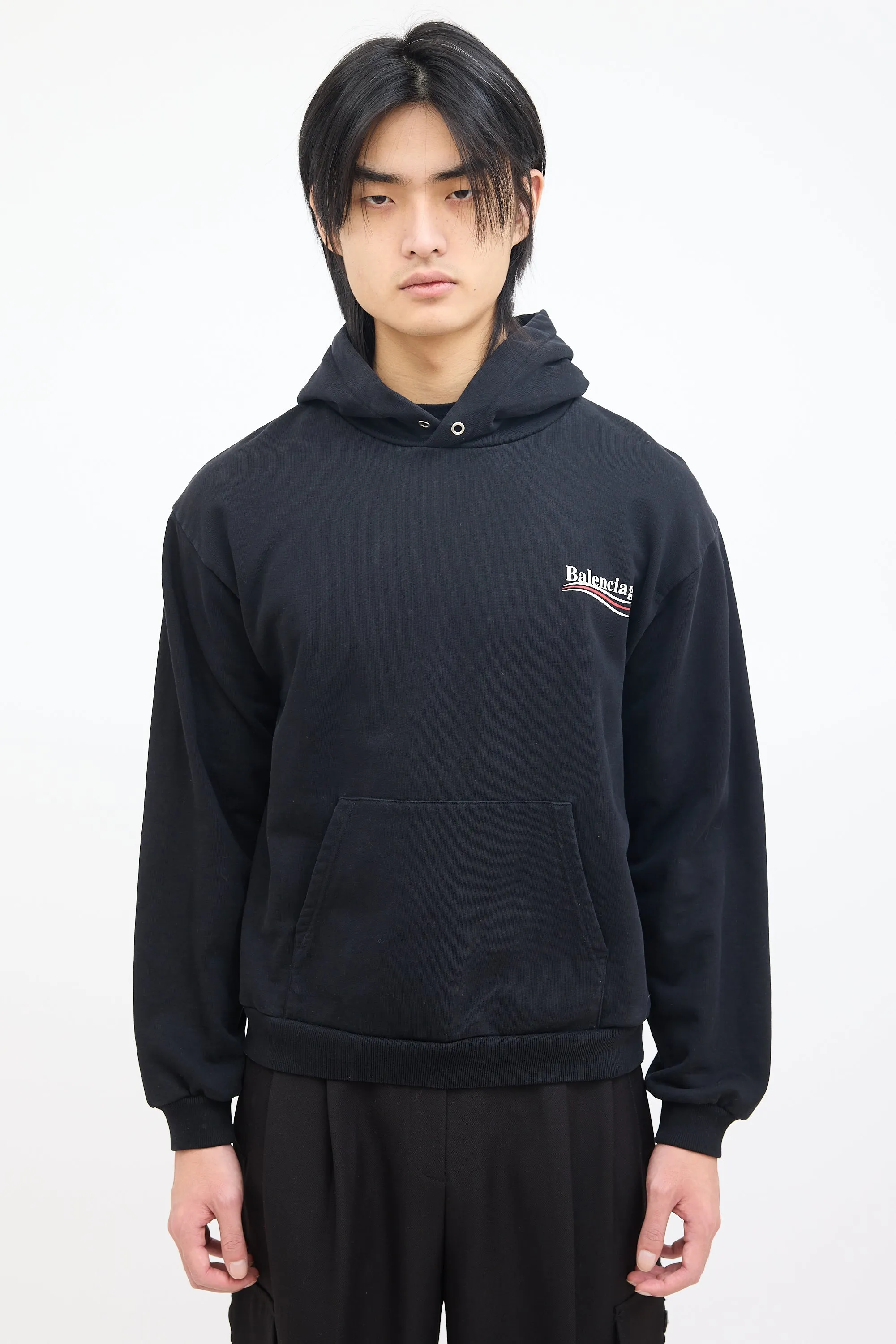 Black Campaign Logo Hoodie