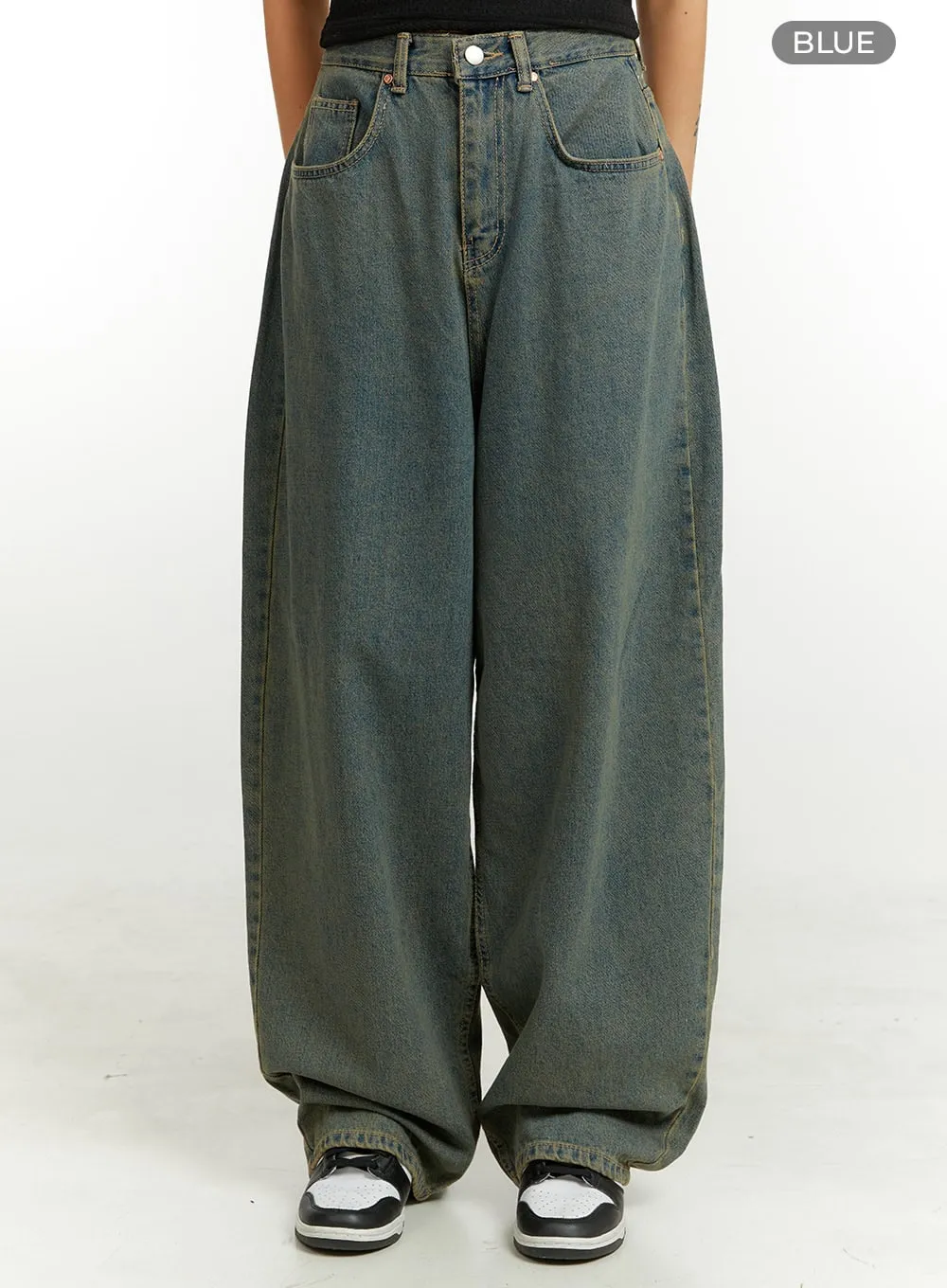 Denim Washed Baggy Jeans CU424
