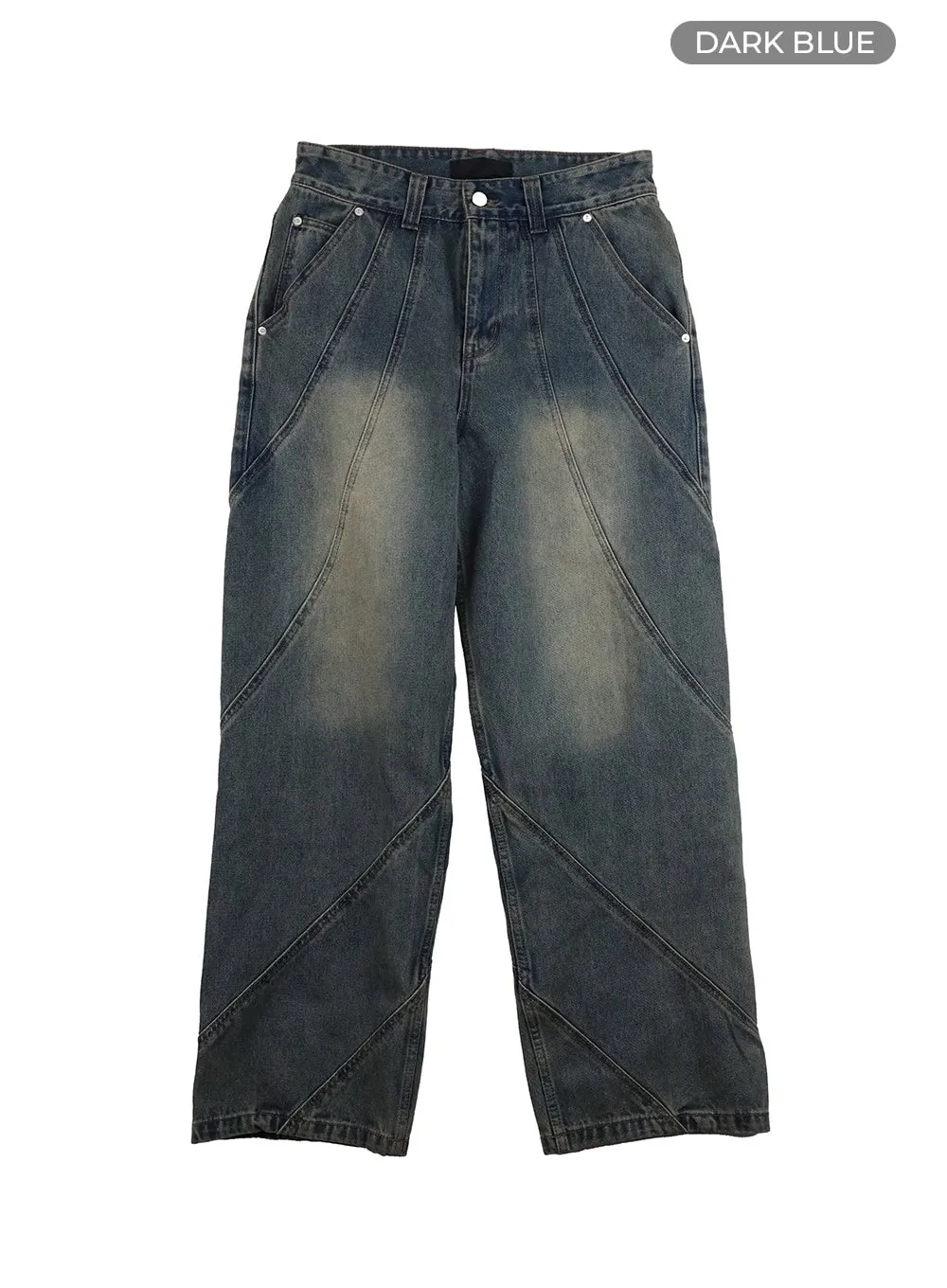 Denim Washed Baggy Jeans IY410