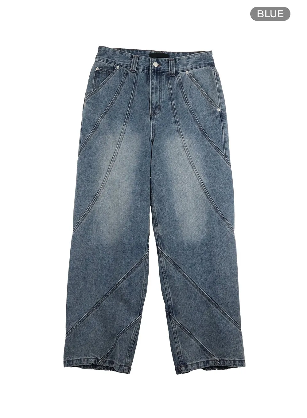 Denim Washed Baggy Jeans IY410