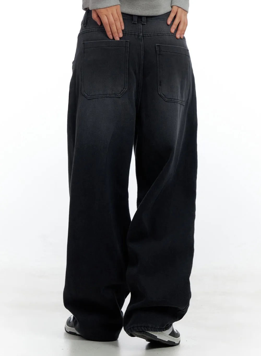 Harlow Pintuck Washed Baggy Jeans CS424