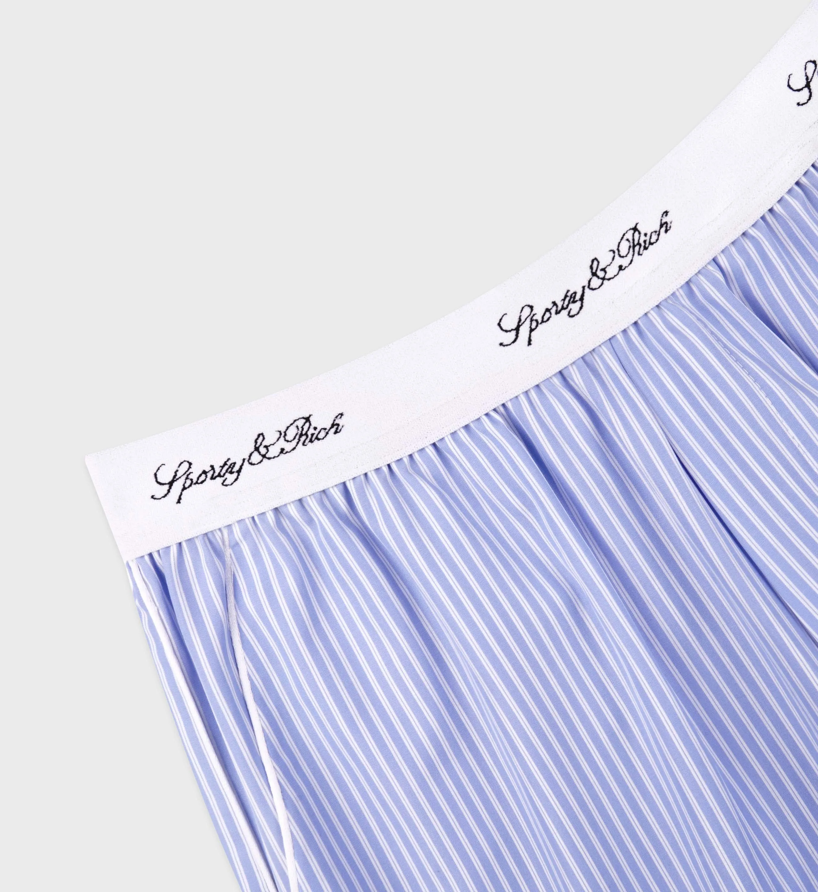 Hotel du Cap Cursive Pyjama Bottom - Blue Striped