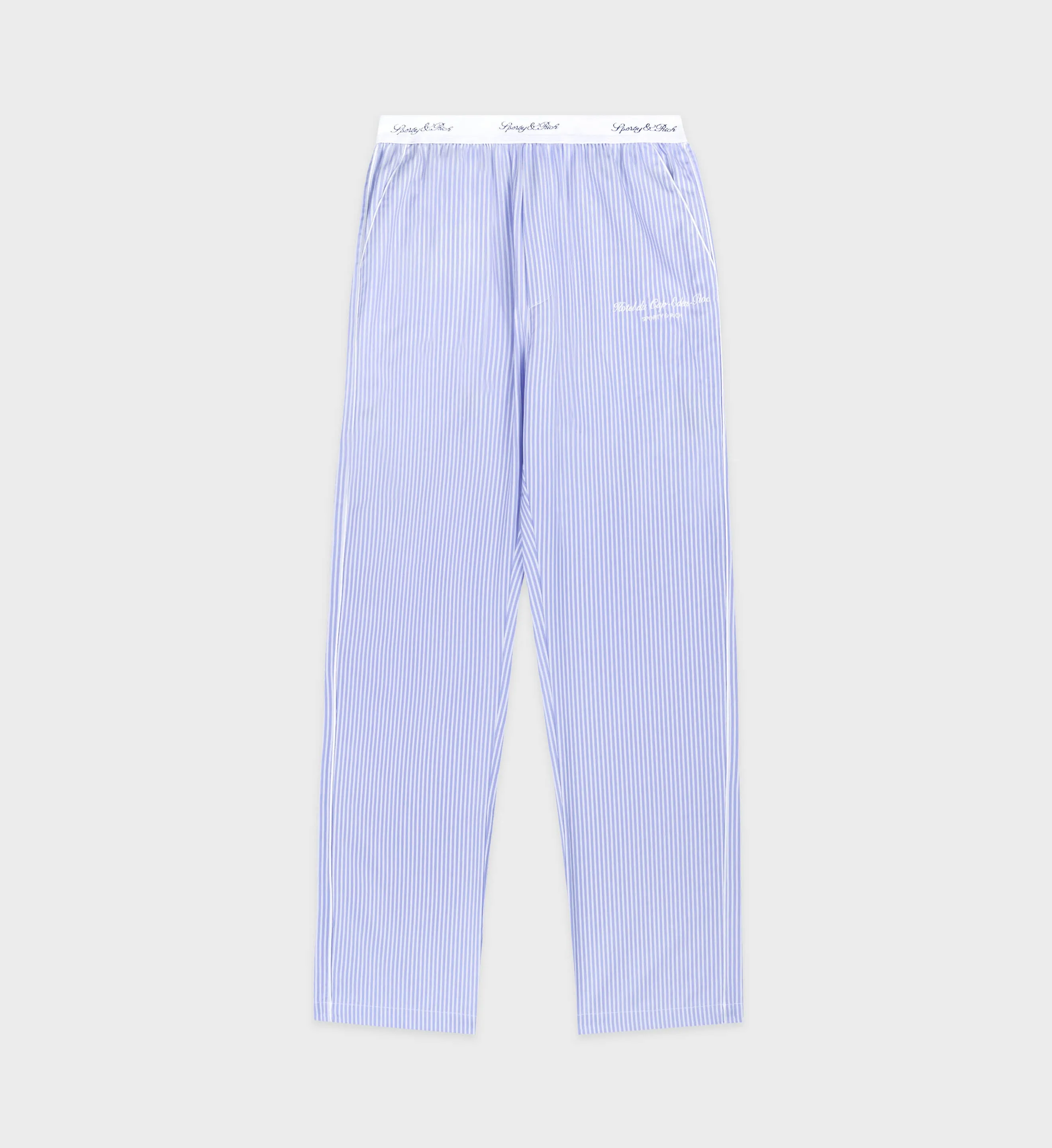 Hotel du Cap Cursive Pyjama Bottom - Blue Striped