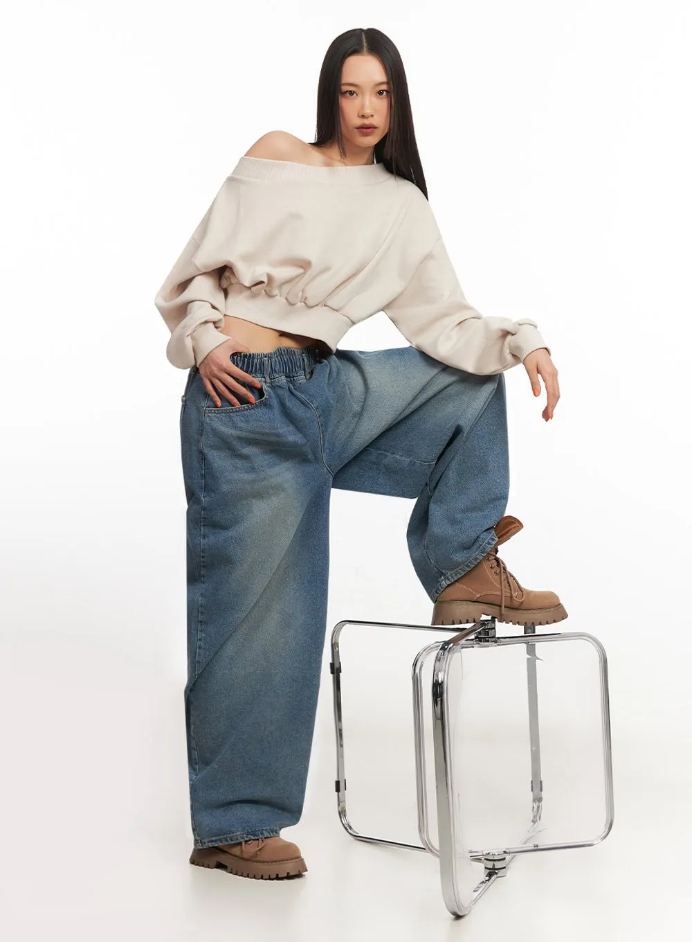 Janet Wide-Fit Baggy Jeans IA507