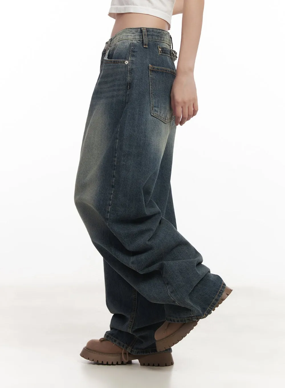 Leilani Washed Baggy Jeans CM531