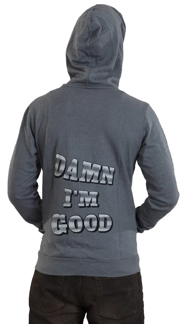 Local Celebrity Damn Mens Hoody in Grey