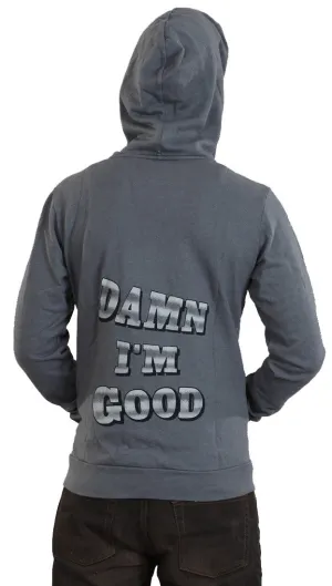 Local Celebrity Damn Mens Hoody in Grey