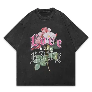 Love Over Hate Oversized Washed T-Shirt