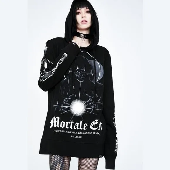 Mortate Est Pullover Hoodie | Black Soft Cotton