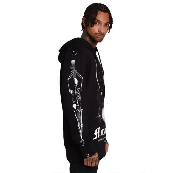 Mortate Est Pullover Hoodie | Black Soft Cotton