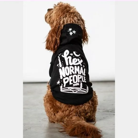 Pets Hoodie | I Hex Normal People Graphic | Black Soft Jersey Cotton