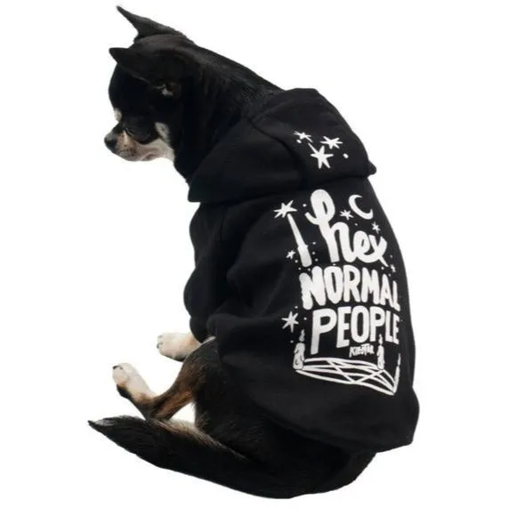 Pets Hoodie | I Hex Normal People Graphic | Black Soft Jersey Cotton