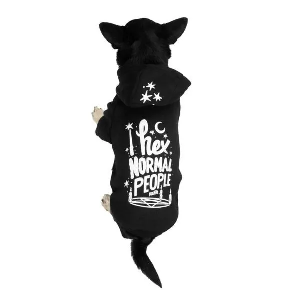 Pets Hoodie | I Hex Normal People Graphic | Black Soft Jersey Cotton