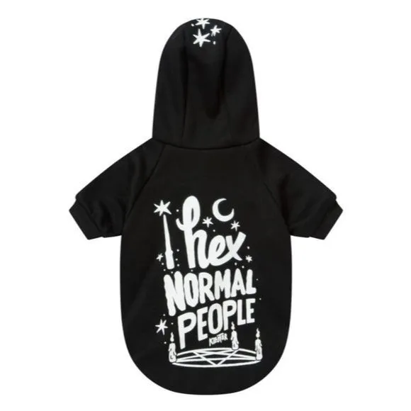 Pets Hoodie | I Hex Normal People Graphic | Black Soft Jersey Cotton