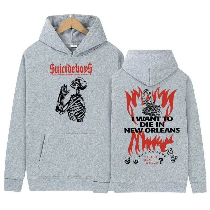 Suicideboys G59 2024 Tour Print Hoodie Men's Vintage Punk Gothic Pullover Sweatshirt Hip Hop Fashion Oversized Hooded Streetwear TD1010