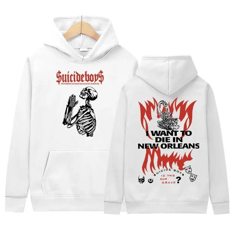 Suicideboys G59 2024 Tour Print Hoodie Men's Vintage Punk Gothic Pullover Sweatshirt Hip Hop Fashion Oversized Hooded Streetwear TD1010