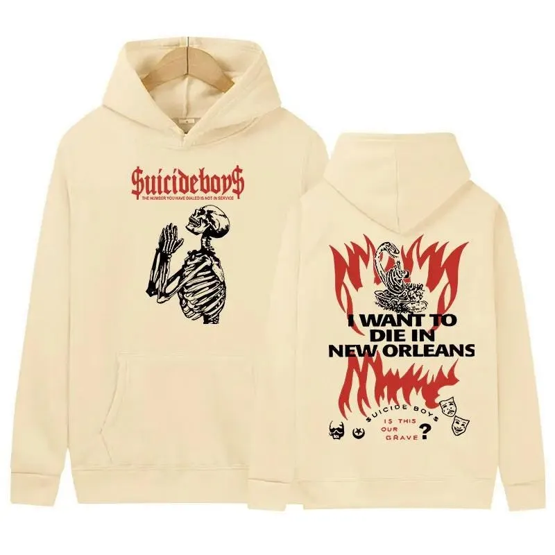 Suicideboys G59 2024 Tour Print Hoodie Men's Vintage Punk Gothic Pullover Sweatshirt Hip Hop Fashion Oversized Hooded Streetwear TD1010