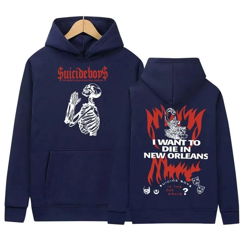 Suicideboys G59 2024 Tour Print Hoodie Men's Vintage Punk Gothic Pullover Sweatshirt Hip Hop Fashion Oversized Hooded Streetwear TD1010