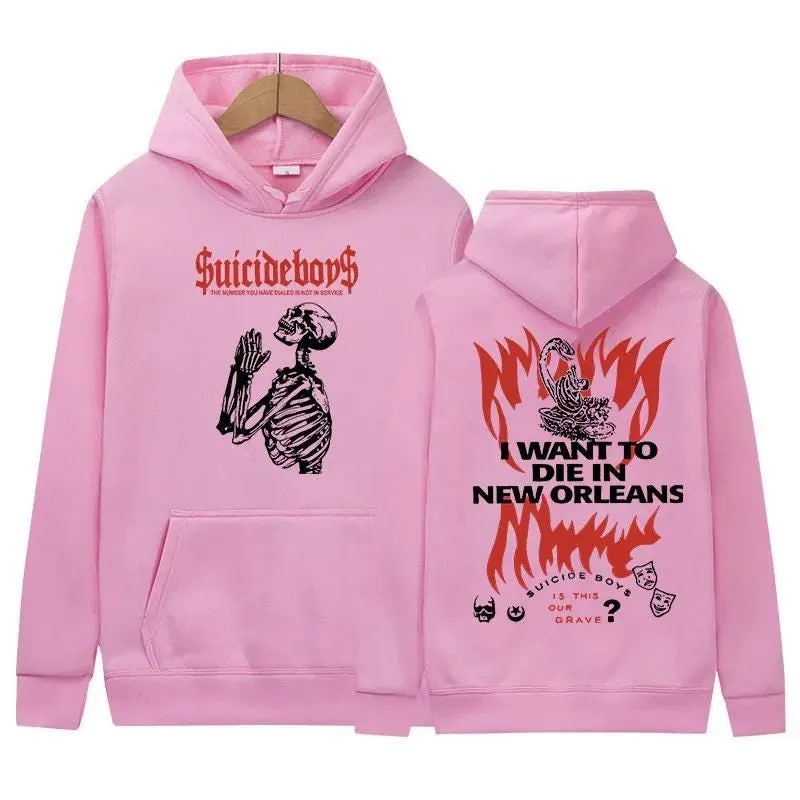 Suicideboys G59 2024 Tour Print Hoodie Men's Vintage Punk Gothic Pullover Sweatshirt Hip Hop Fashion Oversized Hooded Streetwear TD1010